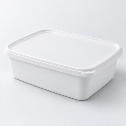 PackStudio 2L rectangular tub — plain container visualization